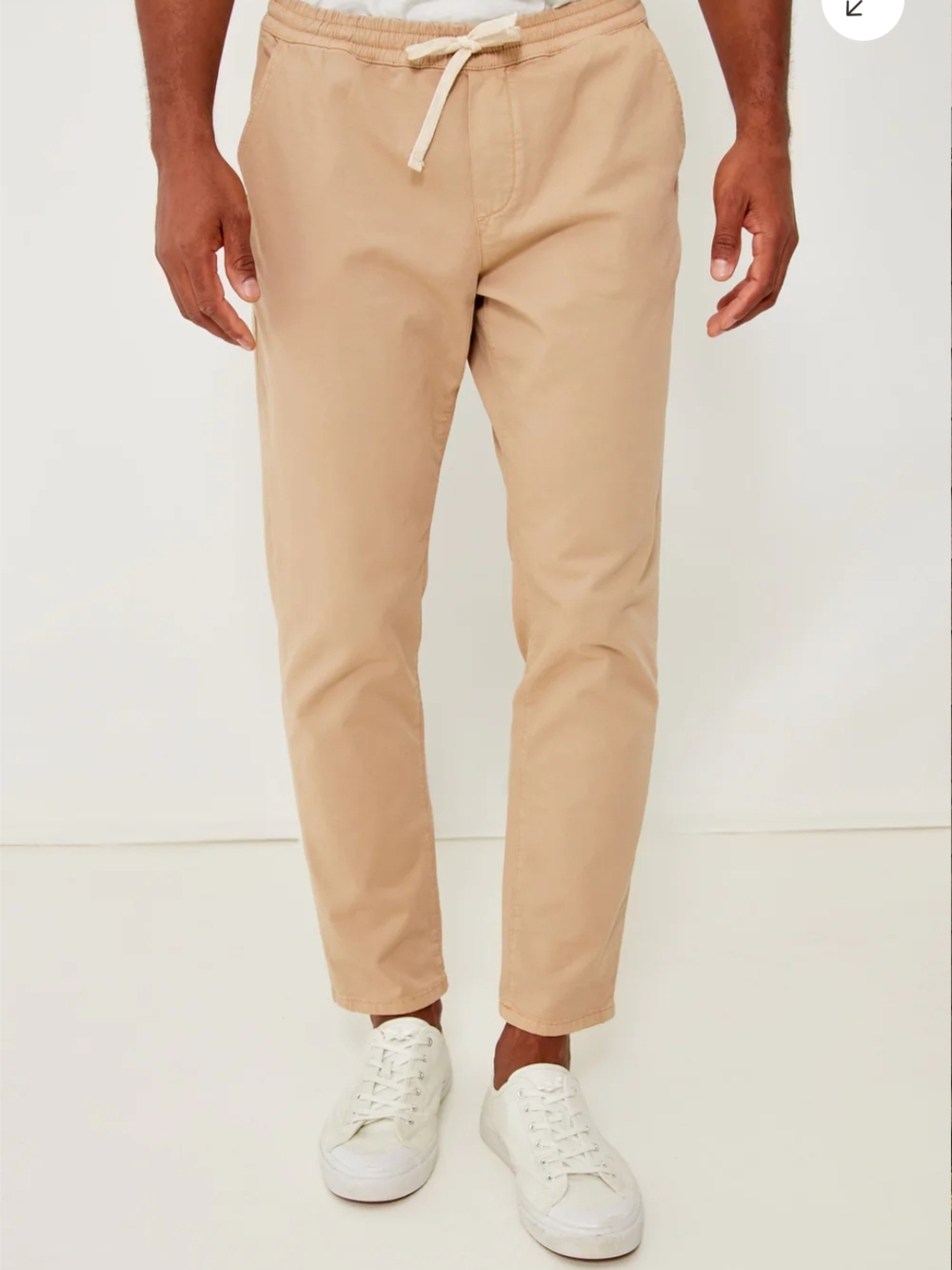 Marine Layer Saturday Pants Mens M Khaki Twill Chino Stretch Casual Work Preppy